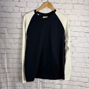 Taylor Stitch Navy and White Raglan Heavy Bag shirt - Excellent - Large 42